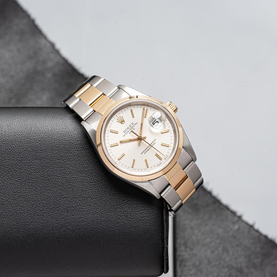 Montre Homme Luxe Bicolore – Cadran Blanc ⭐ - enzoaccessories