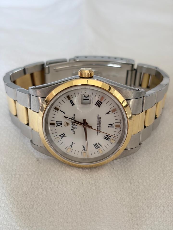 Montre Homme Luxe Bicolore – Cadran Blanc ⭐ - enzoaccessories