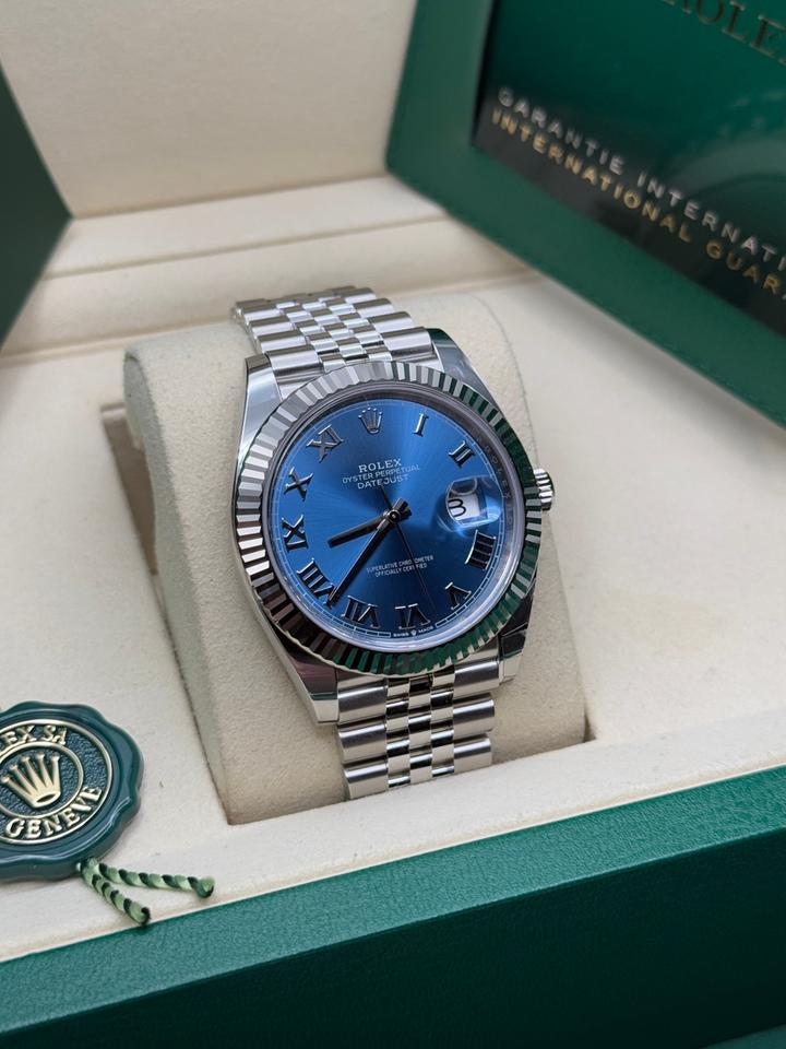 Montre Homme Luxe en Acier Inoxydable – Cadran Bleu Ciel - enzoaccessories