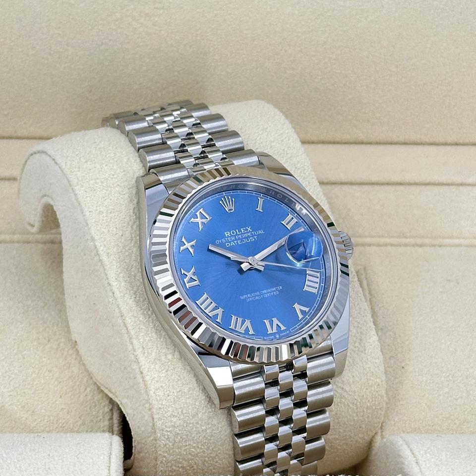 Montre Homme Luxe en Acier Inoxydable – Cadran Bleu Ciel - enzoaccessories
