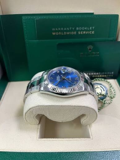 Montre Homme Luxe en Acier Inoxydable – Cadran Bleu Ciel - enzoaccessories